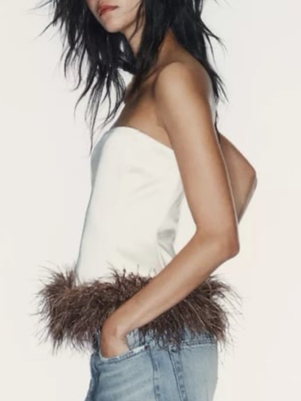 ZARA FEATHER BANDEAU
